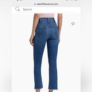 Mother The Hustler High Rise Straight Jeans frayed Size 29